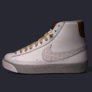 Nike High-Top Sneaker with Gold Laces
